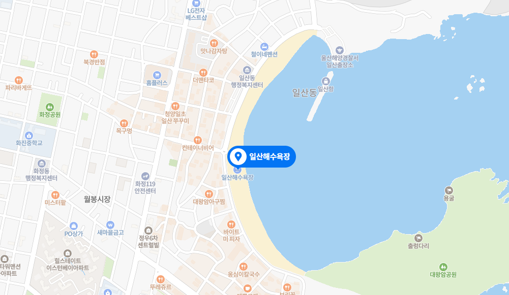 일산 해수욕장 지도