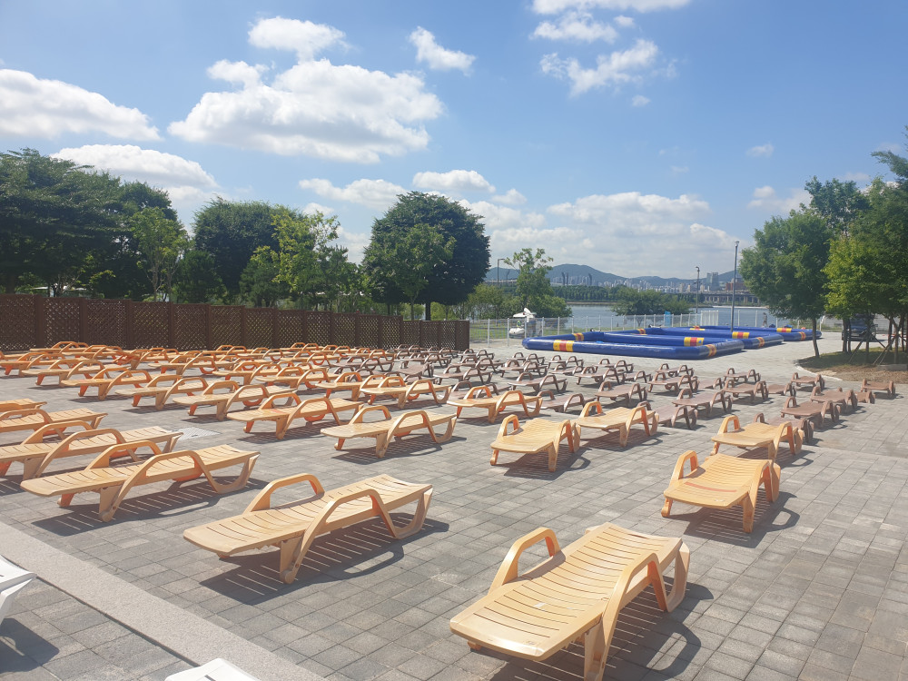 뚝섬 한강공원 태닝장